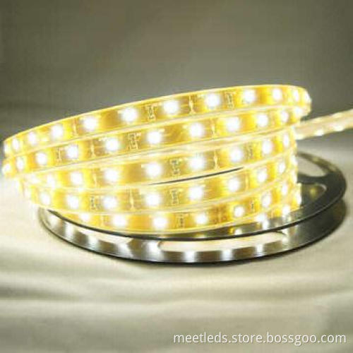 SMD3528 Single Chip Silicone Tube, IP67 Waterproof Flexible LED Strip, 60-piece of LEDs/m, 12V